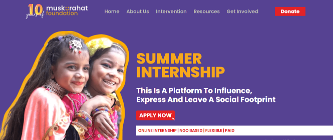 Muskurahat Foundation Internship