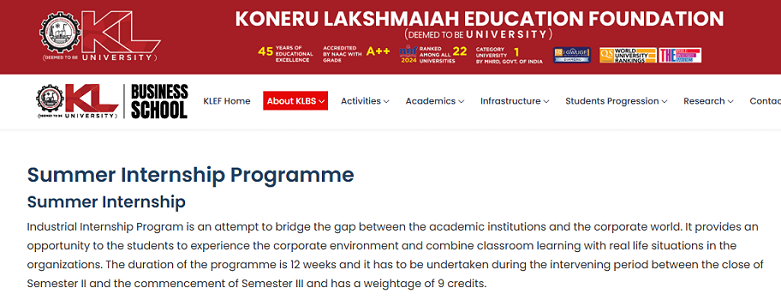 KLU Social Internship